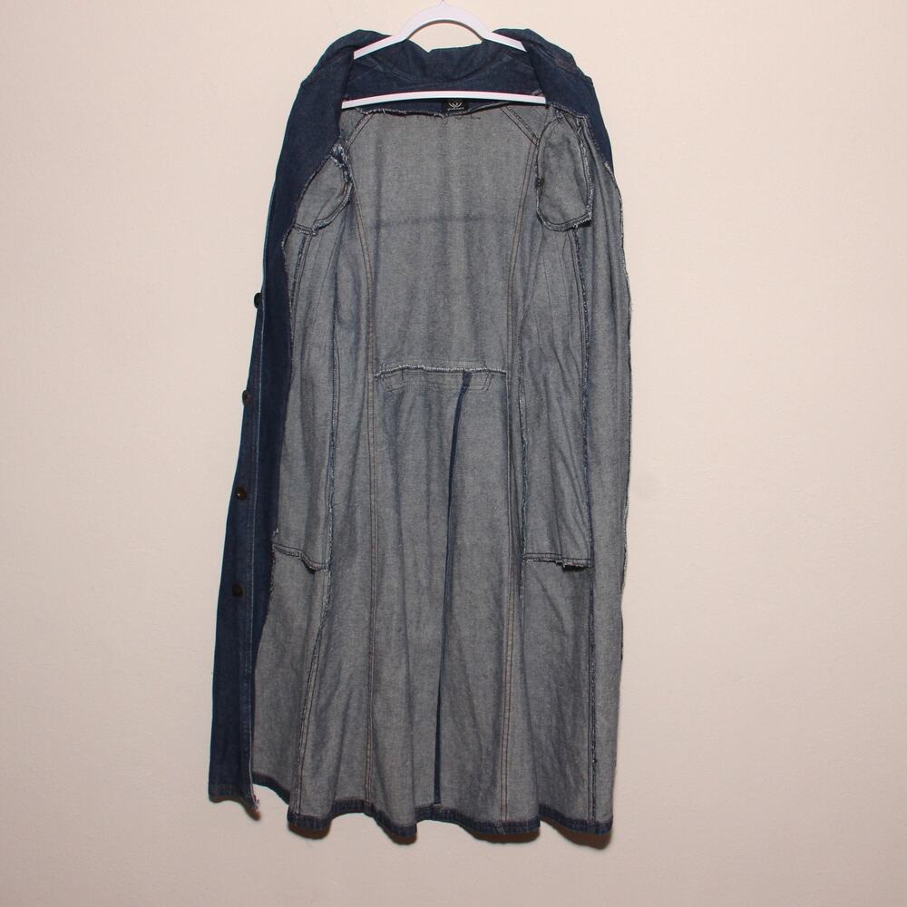 Vintage 70s A. Smile Denim Duster Jacket Coat - Picture 14 of 14